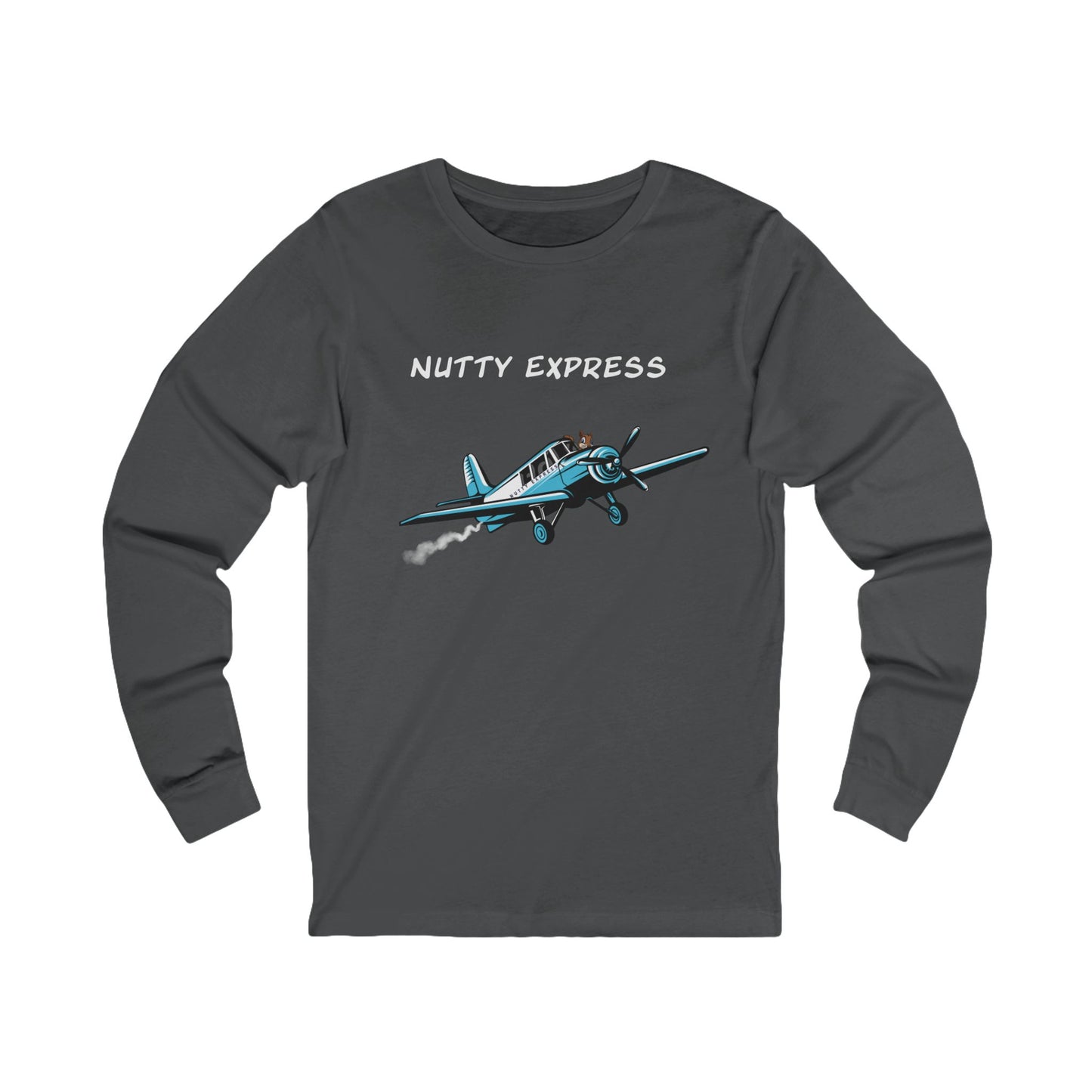 Nutty's Express Delivery. Always On-Time.  Unisex Jersey Long Sleeve Tee.