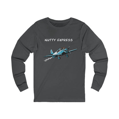 Nutty's Express Delivery. Always On-Time.  Unisex Jersey Long Sleeve Tee.