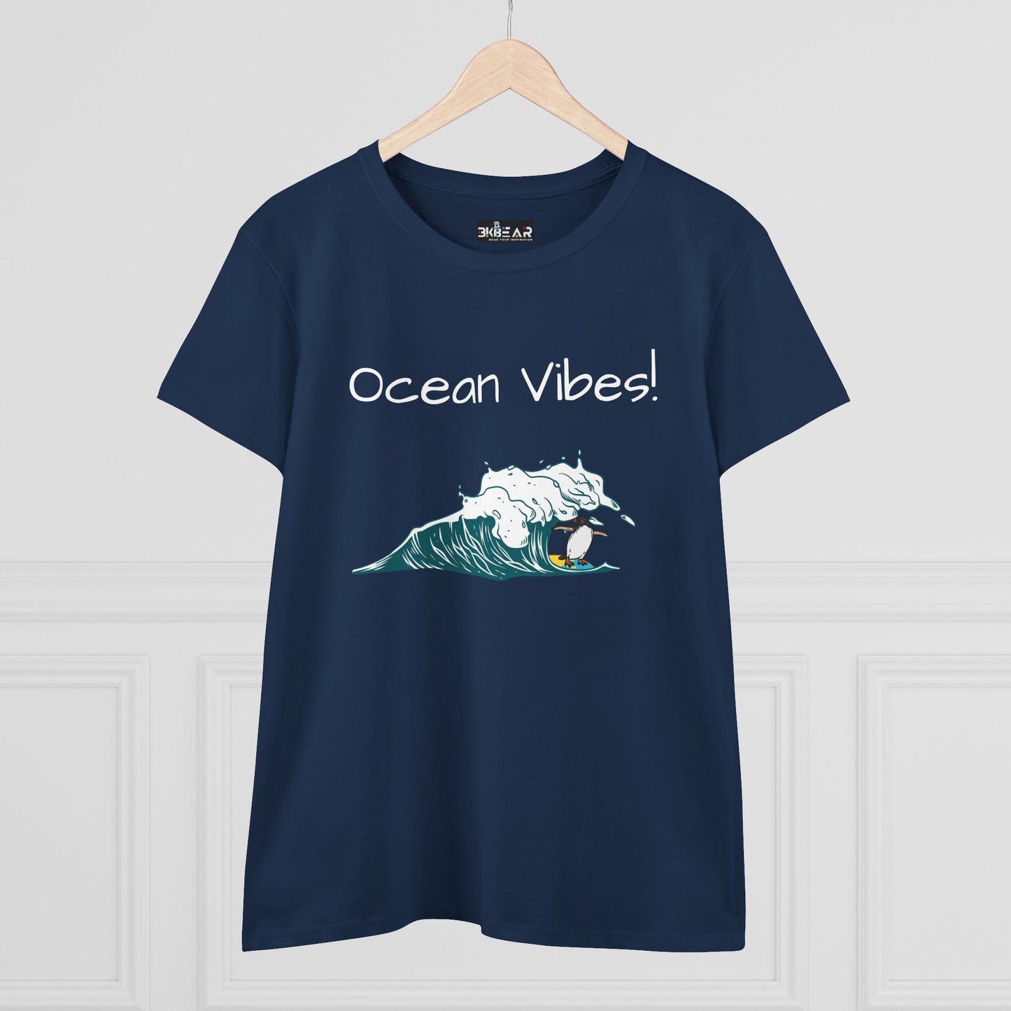 Ocean Vibes! Women's Midweight Cotton Tee