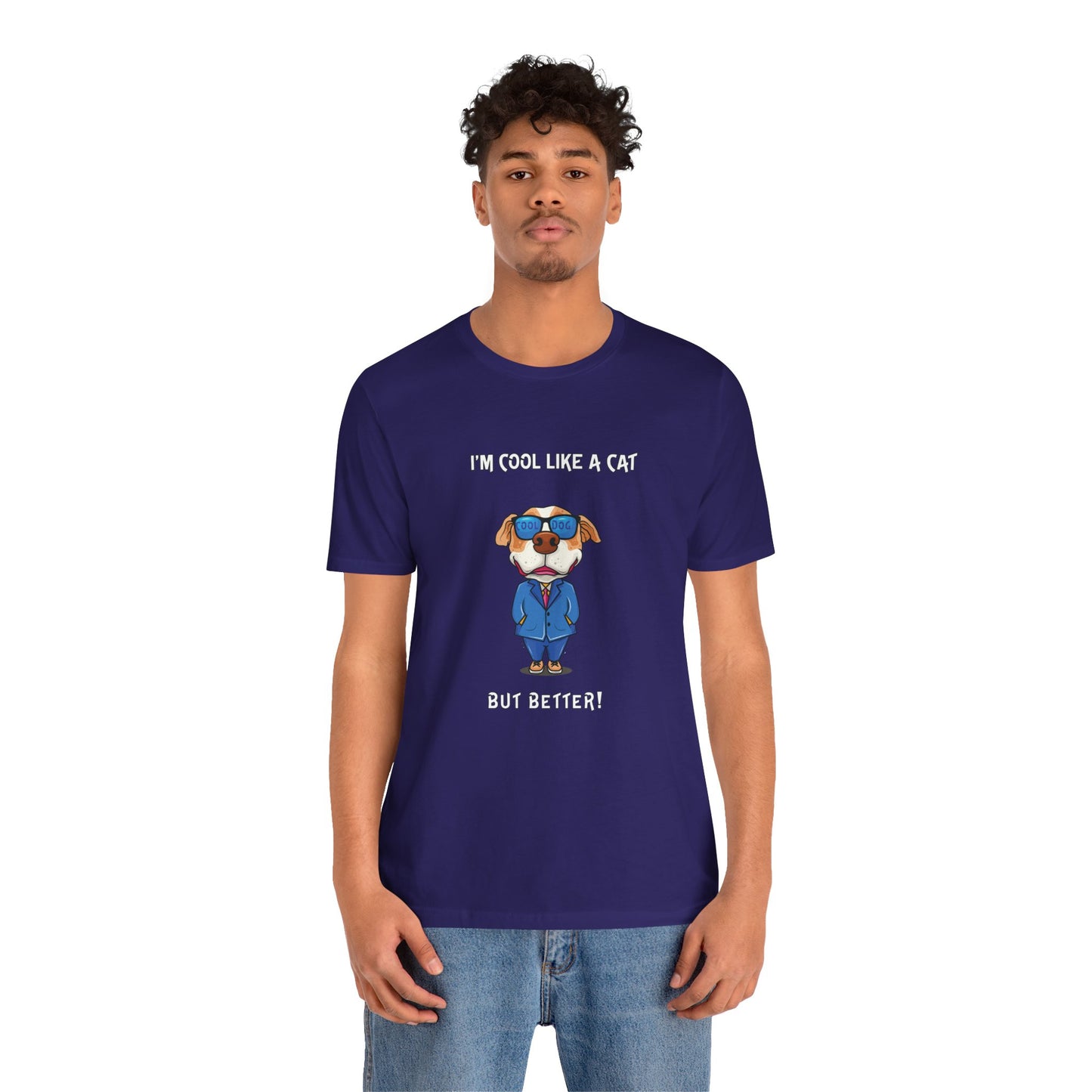 Chuck The Cool Dog. Unisex Jersey Short Sleeve Tee