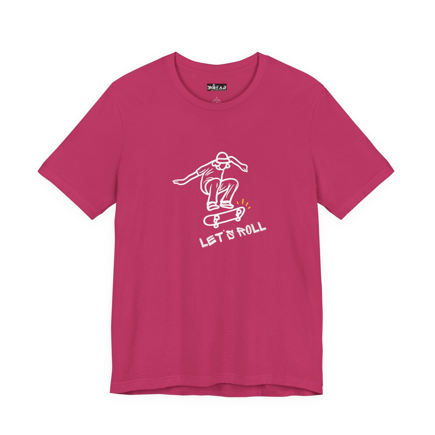 Let's Roll Skateboarder. Unisex Jersey Short Sleeve Tee
