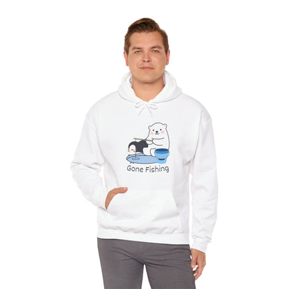 Gone Fishing. Unisex Hooded Sweatshirt.