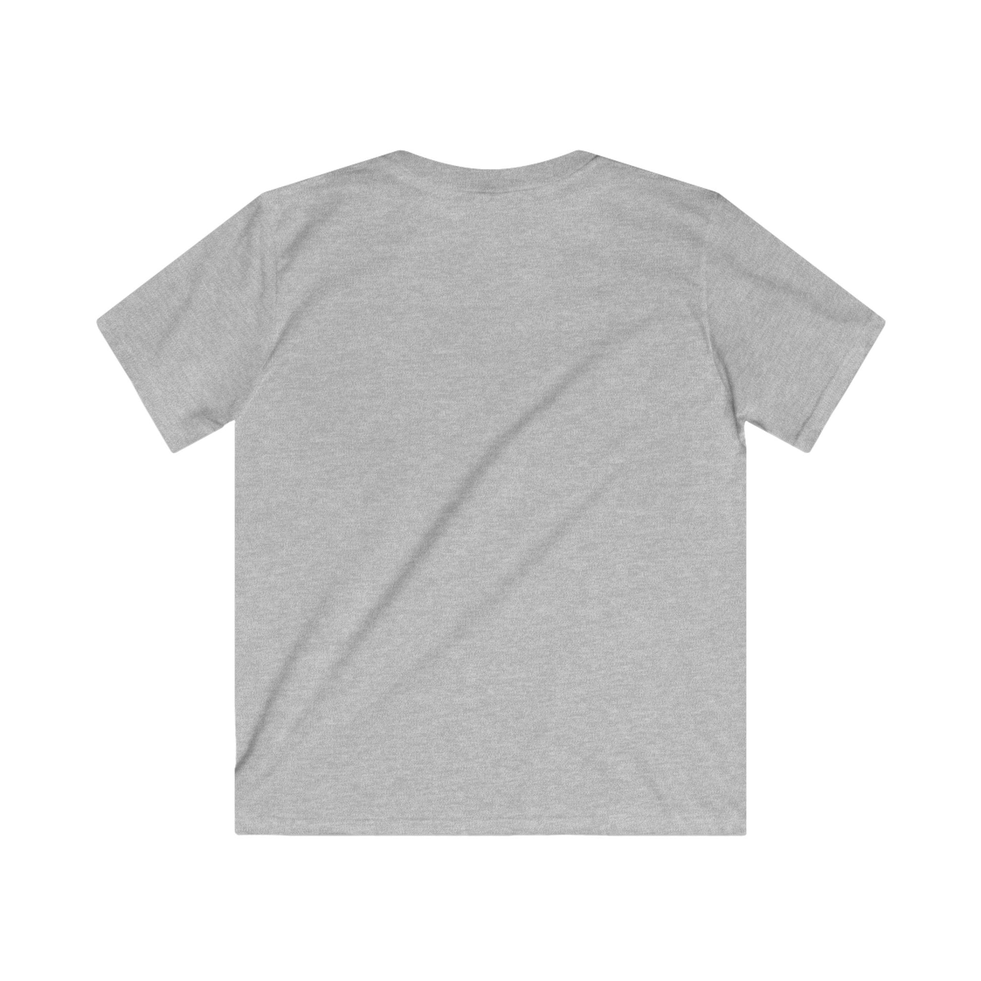 Gray plain kids t-shirt from Printify back view for to do list shirt kids