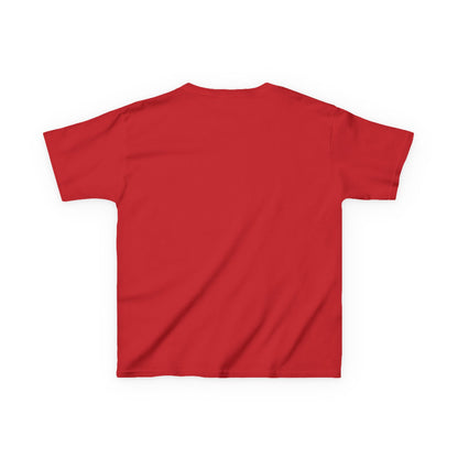 Red plain frenchie kids tee short sleeve cotton t-shirt for children by Printify