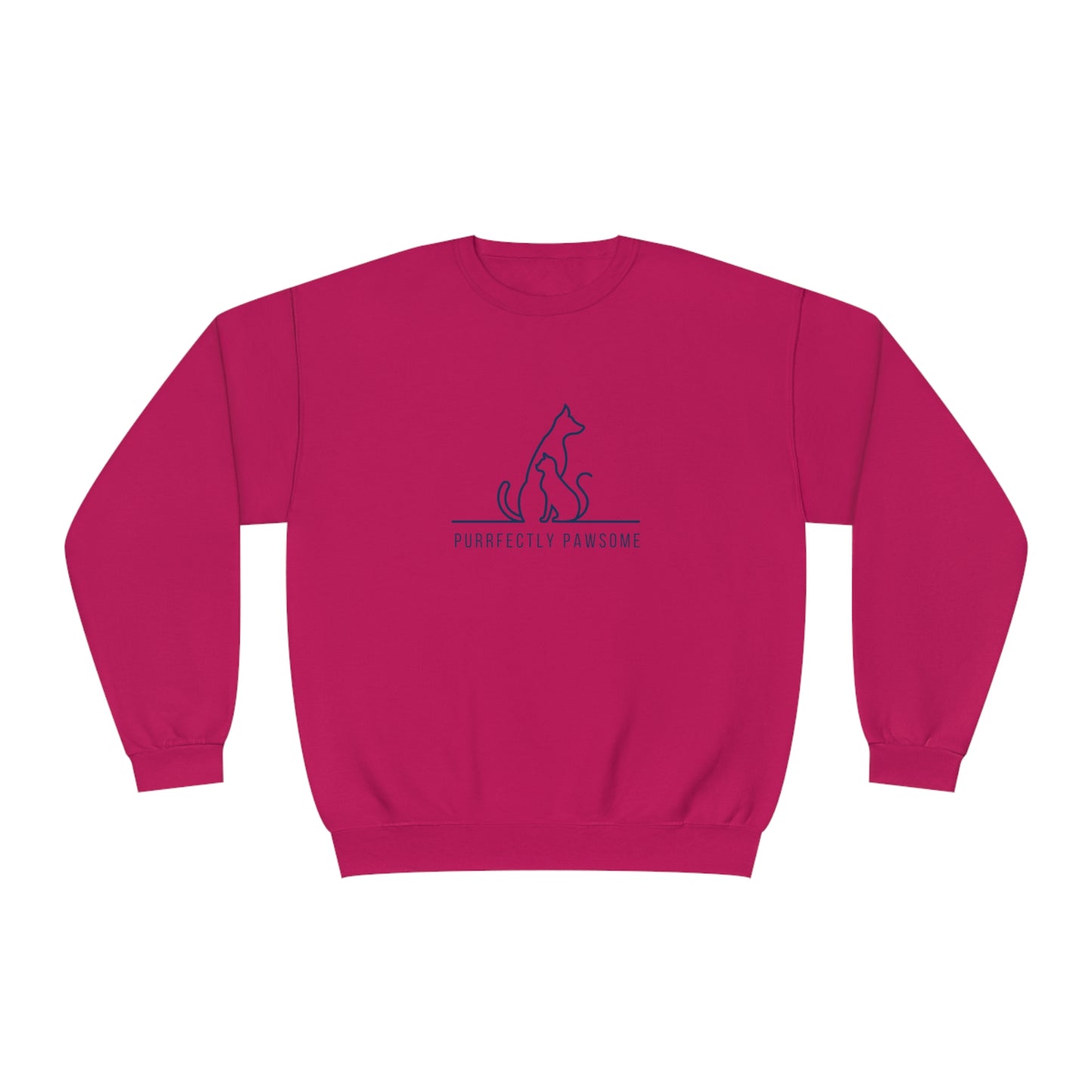 Purrfectly Pawsome Dog an Cat Silhouette. Unisex NuBlend® Crewneck Sweatshirt