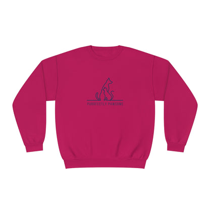 Purrfectly Pawsome Dog an Cat Silhouette. Unisex NuBlend® Crewneck Sweatshirt