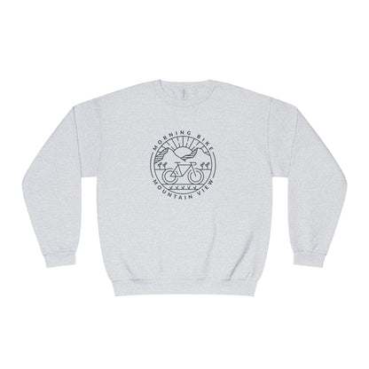 Morning Bike, Mountain View. Unisex NuBlend® Crewneck Sweatshirt