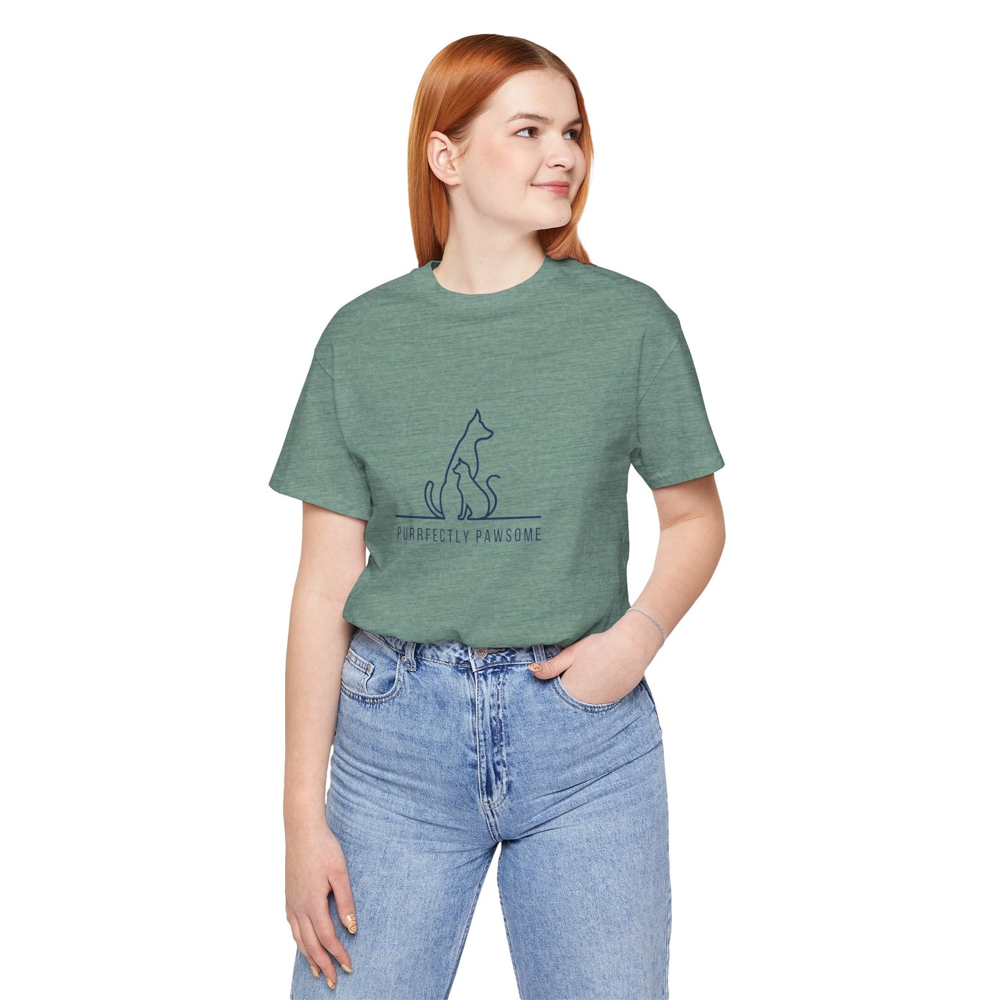 Purrfectly Pawsome. Unisex Jersey Short Sleeve Tee