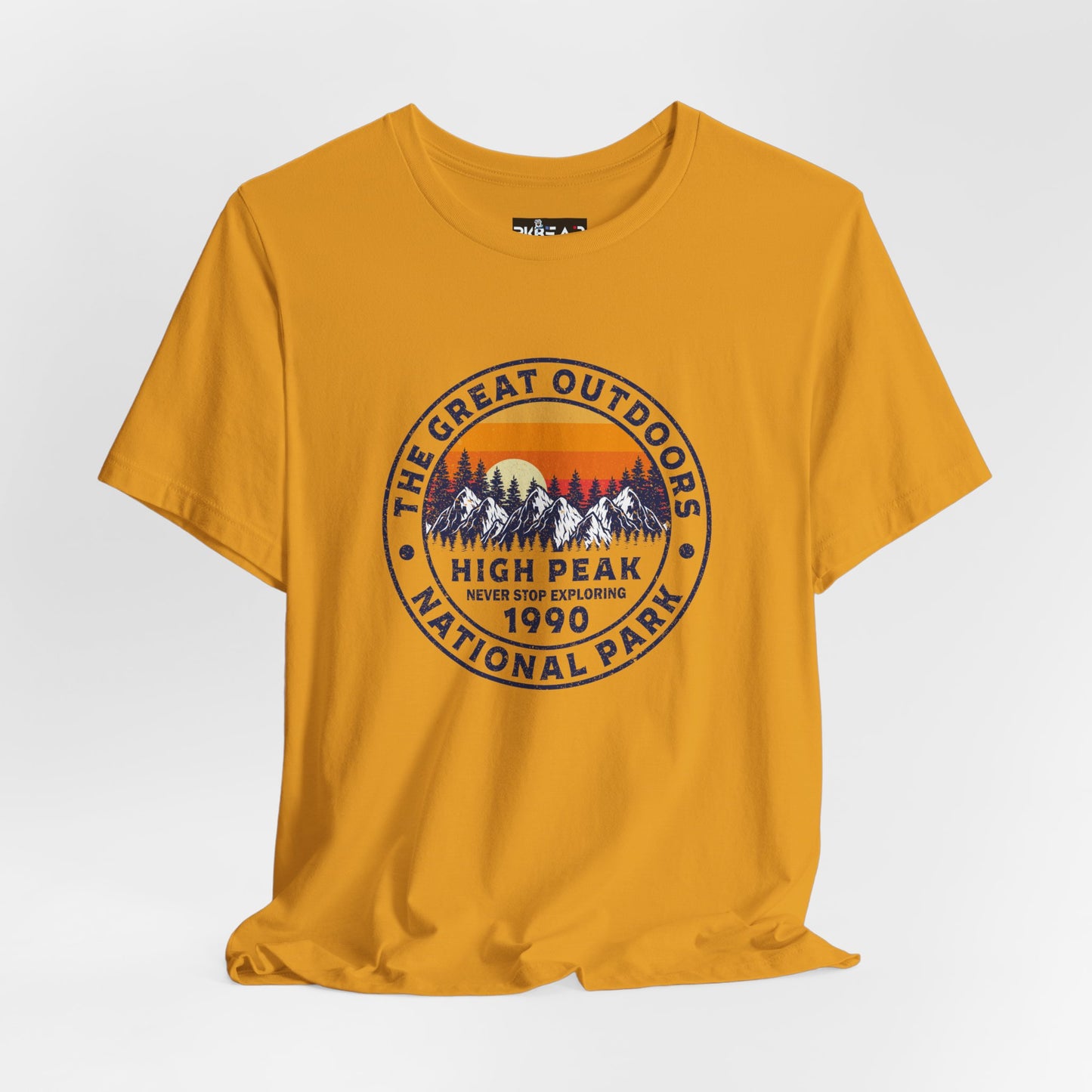 Never Stop Exploring. High Peak National Park. Unisex Jersey Short Sleeve Tee