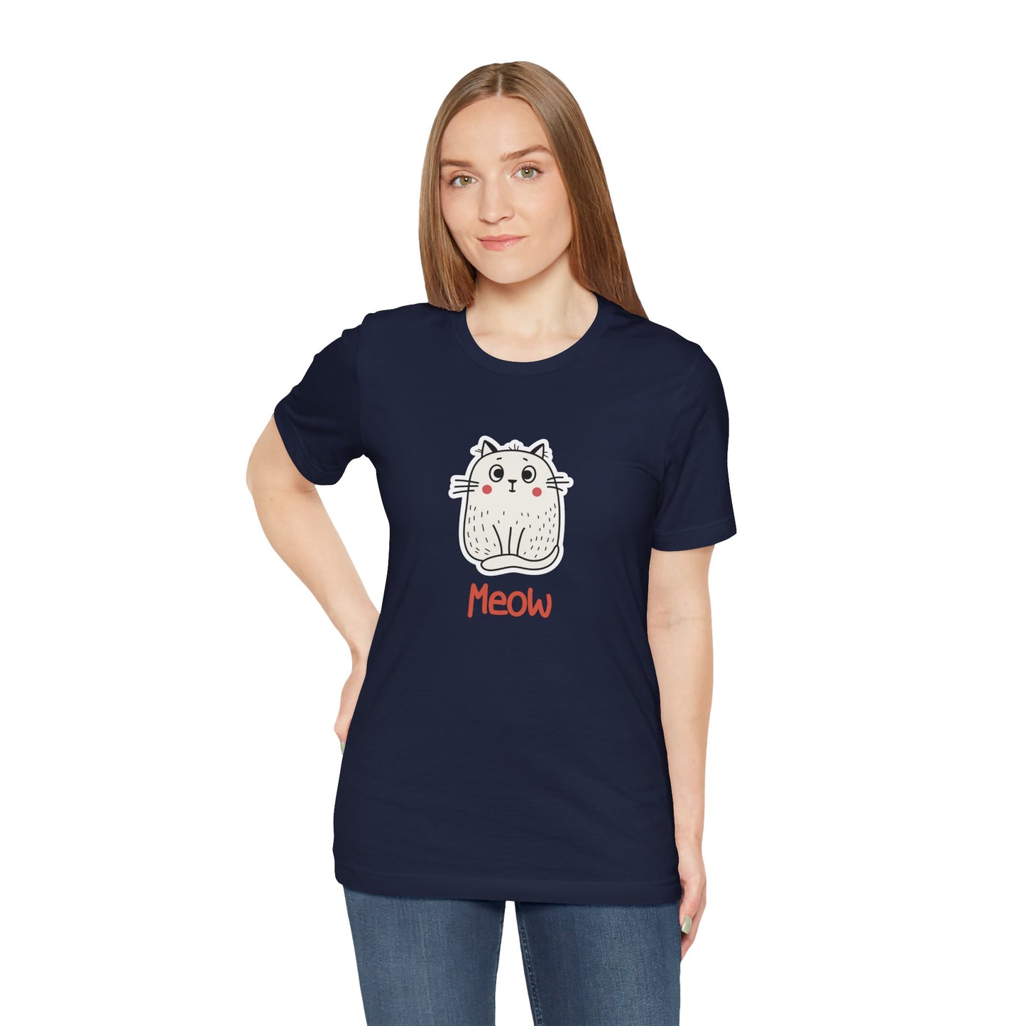 Loki The Cat. Meow. Unisex Jersey Short Sleeve Tee