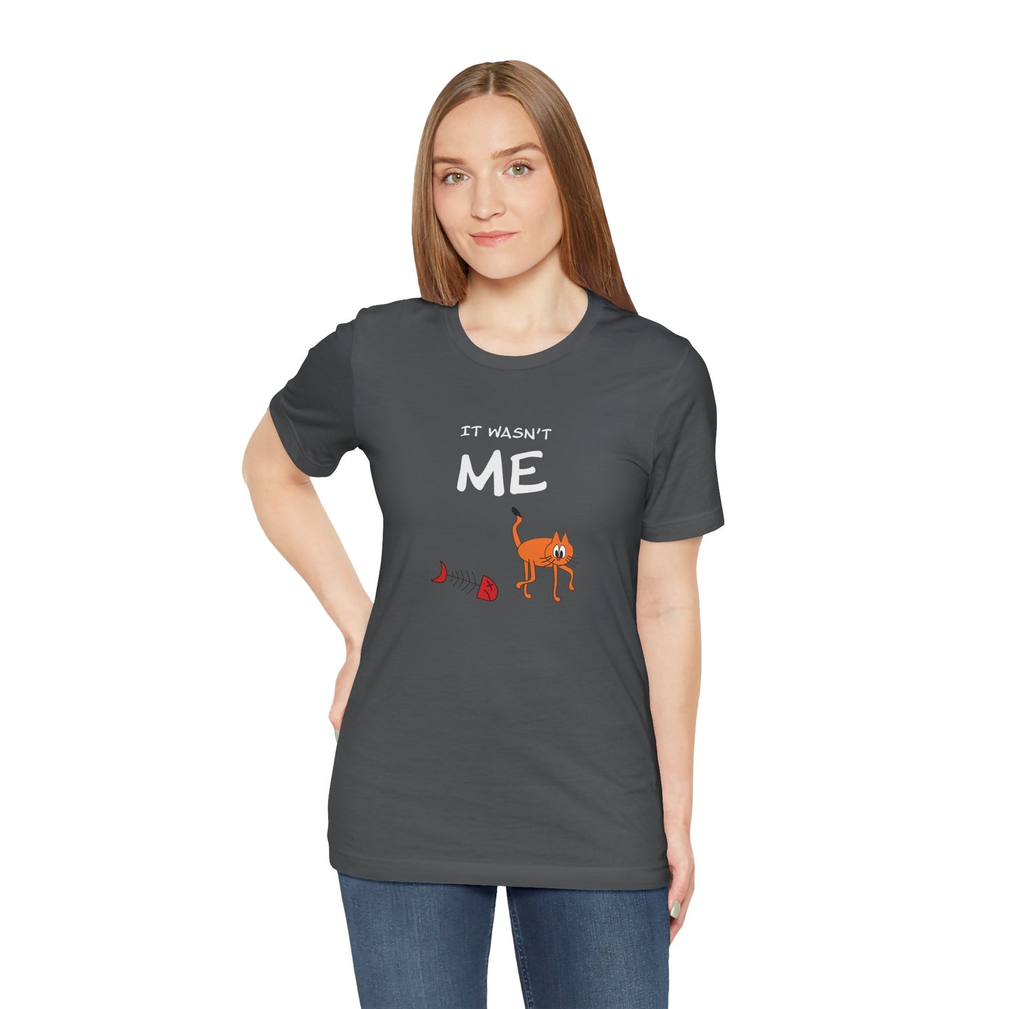 Leo The Cat Didn't Do It. Unisex Jersey Short Sleeve Tee