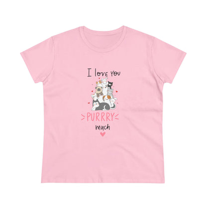 Adorable Animals that Love You Purry Much. Women's Midweight Cotton Tee