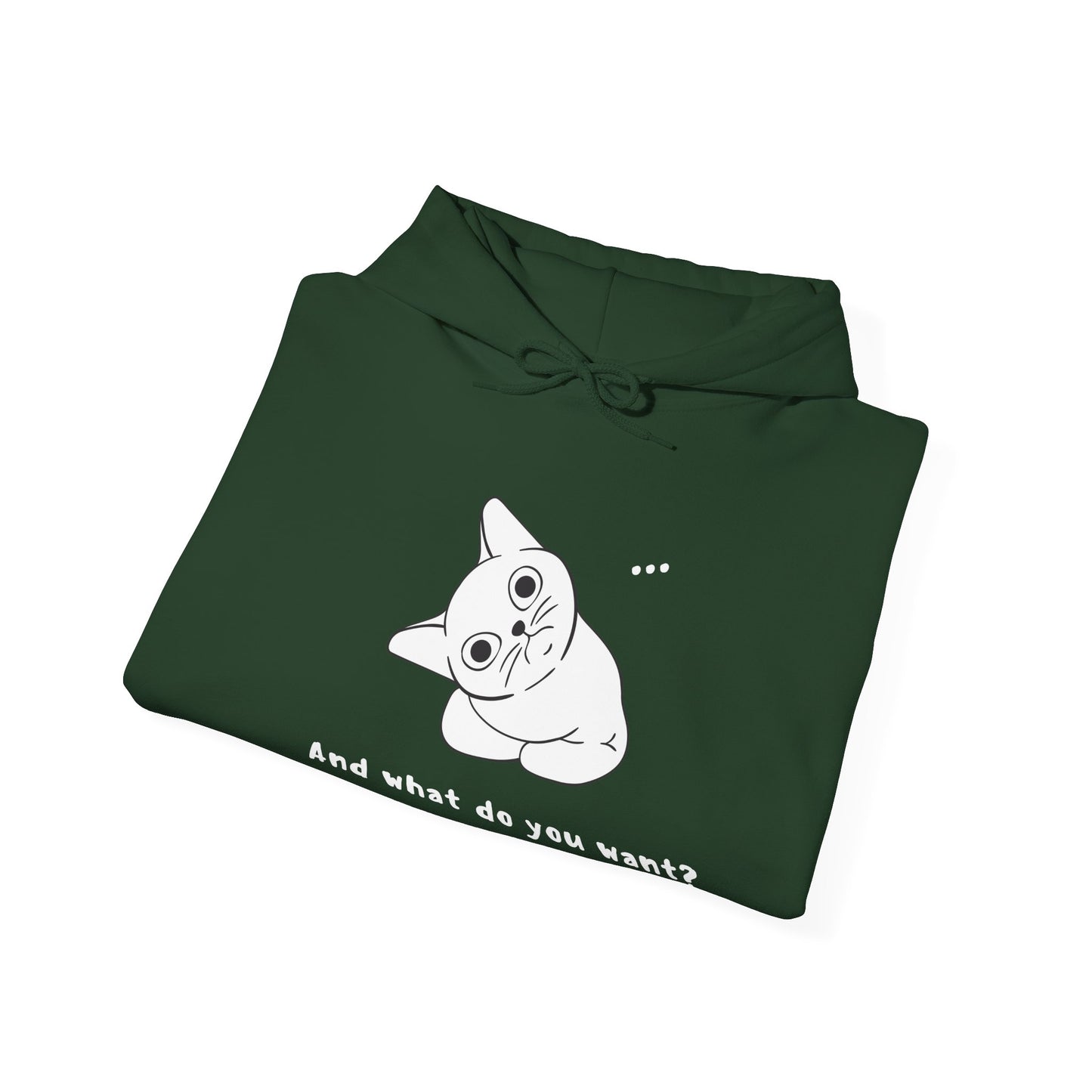 Vexing Cat Wondering What You Want.  Unisex Hooded Sweatshirt.
