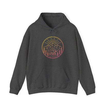 Explore The Outdoors. Unisex Hooded Sweatshirt.