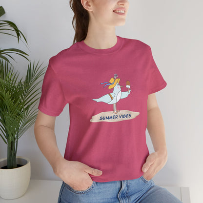 Regal Seagull Summer Vibes. Unisex Jersey Short Sleeve Tee