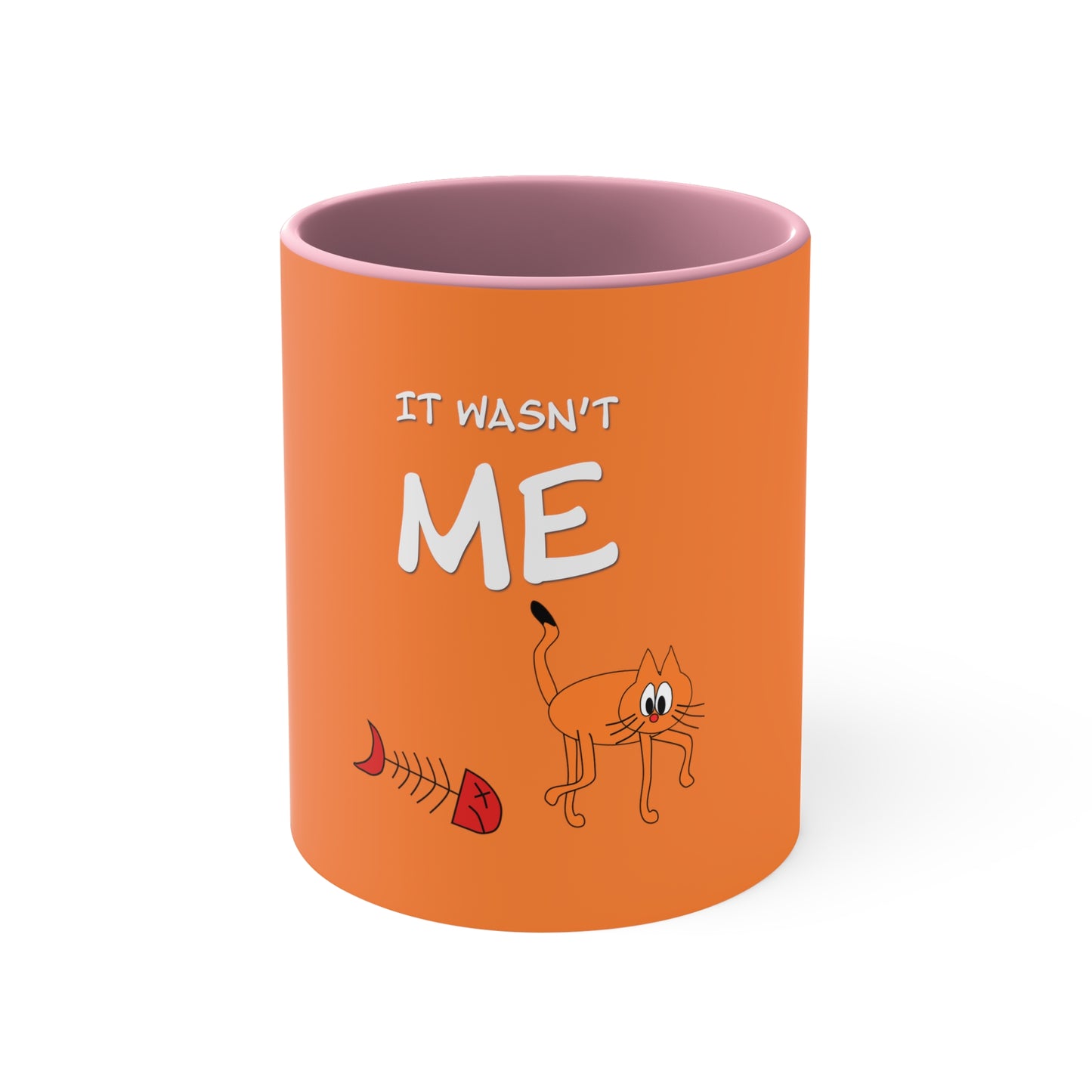 Leo The Cat Didn't Do It. Accent Coffee Mug, 11oz