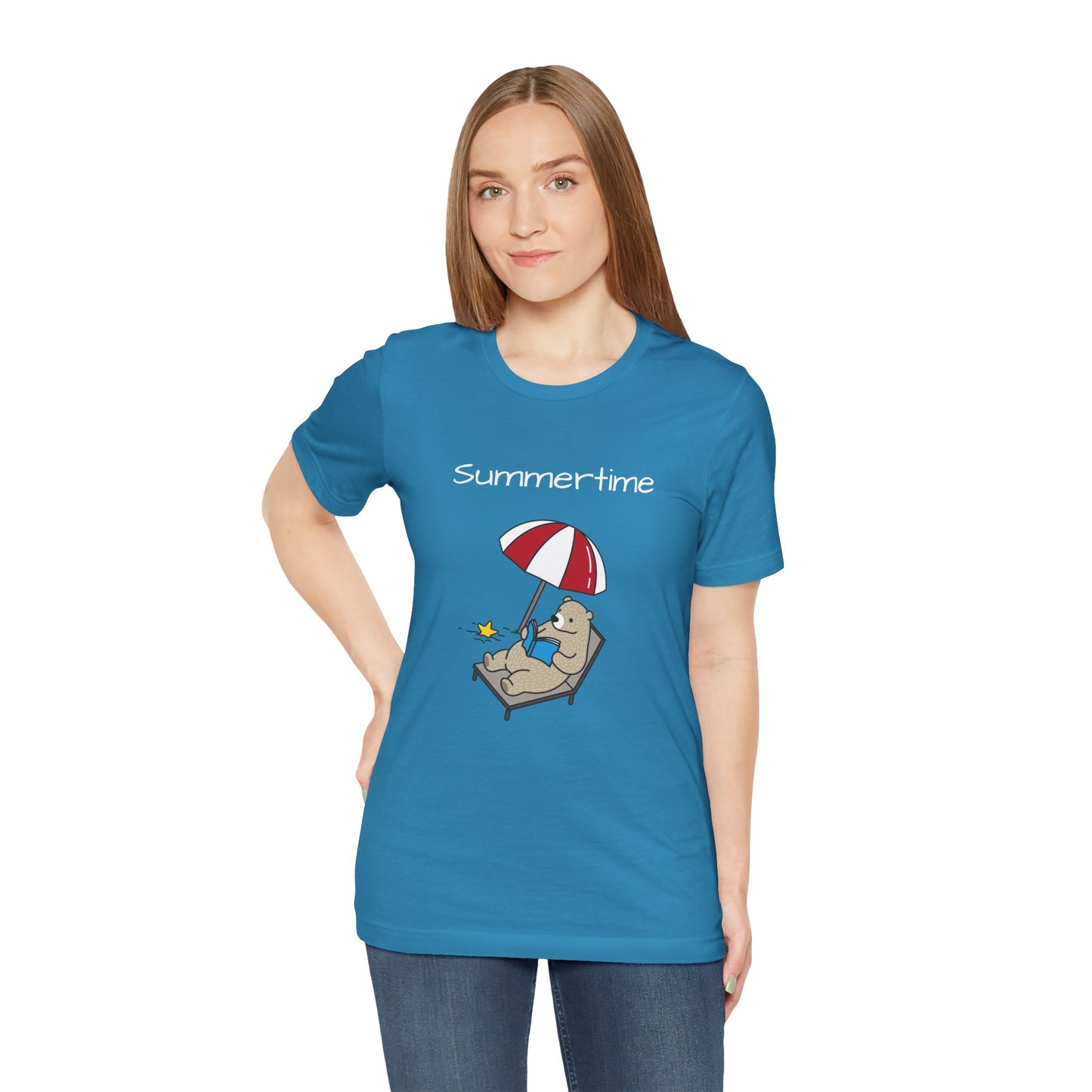 Summertime. Bear.  Unisex Jersey Short Sleeve Tee