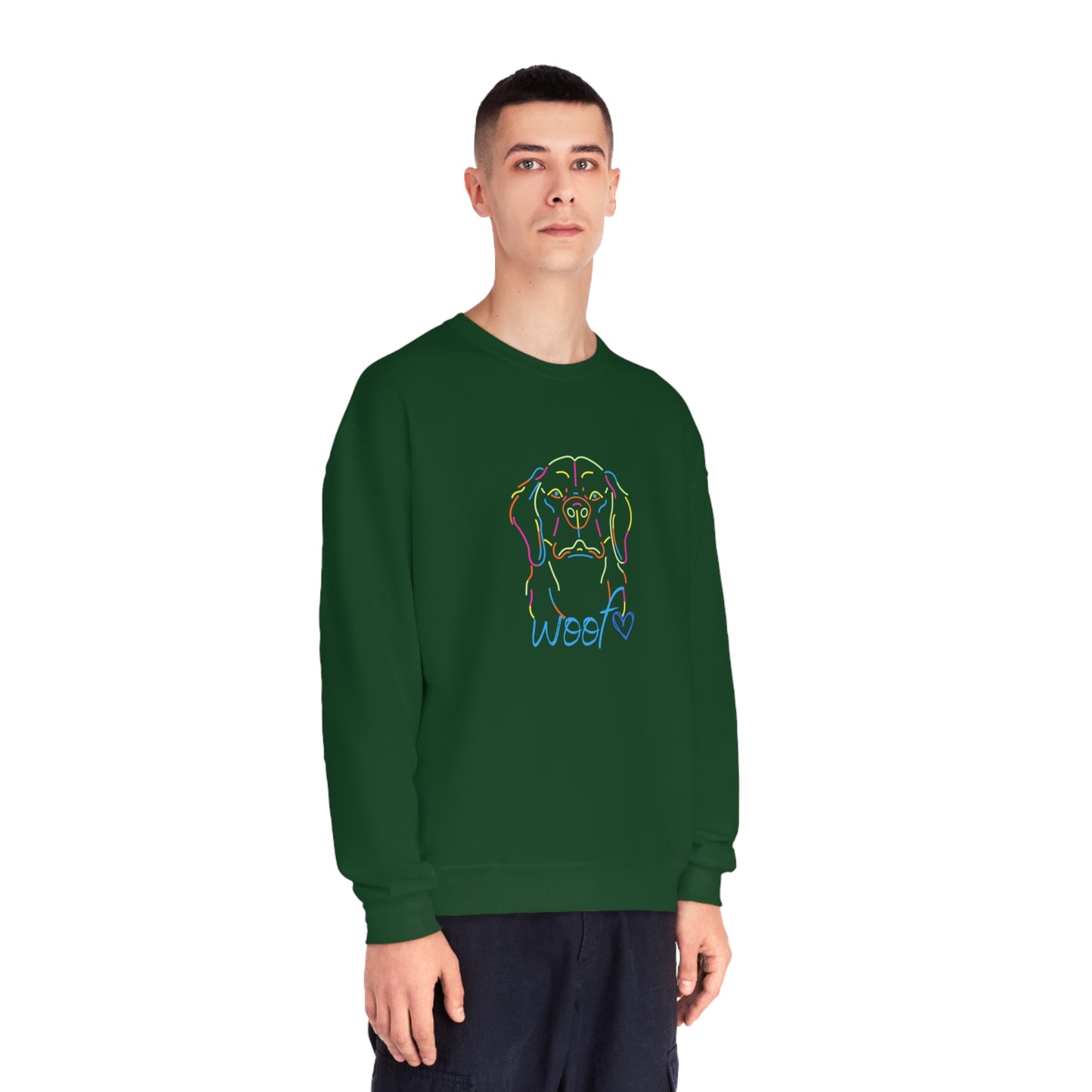 Colorful Retriever. Woof. Unisex NuBlend® Crewneck Sweatshirt