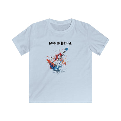 Born In The USA Guitar. Kids Softstyle Tee
