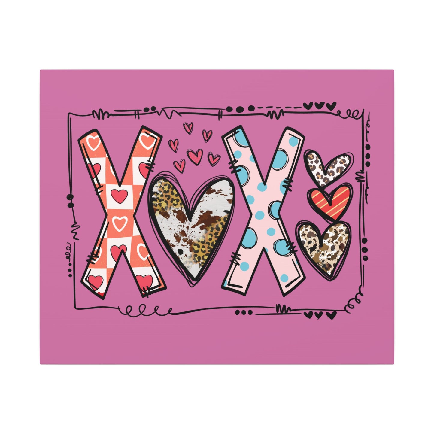 Sign of Love. XOXO. Canvas Gallery Wraps