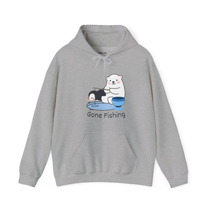 Gone Fishing. Unisex Hooded Sweatshirt.