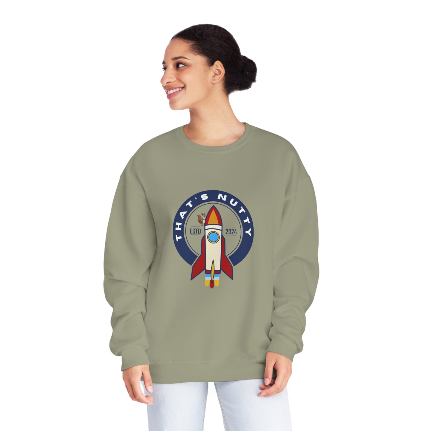 That's Nutty On A Rocket Ship..  Unisex NuBlend® Crewneck Sweatshirt