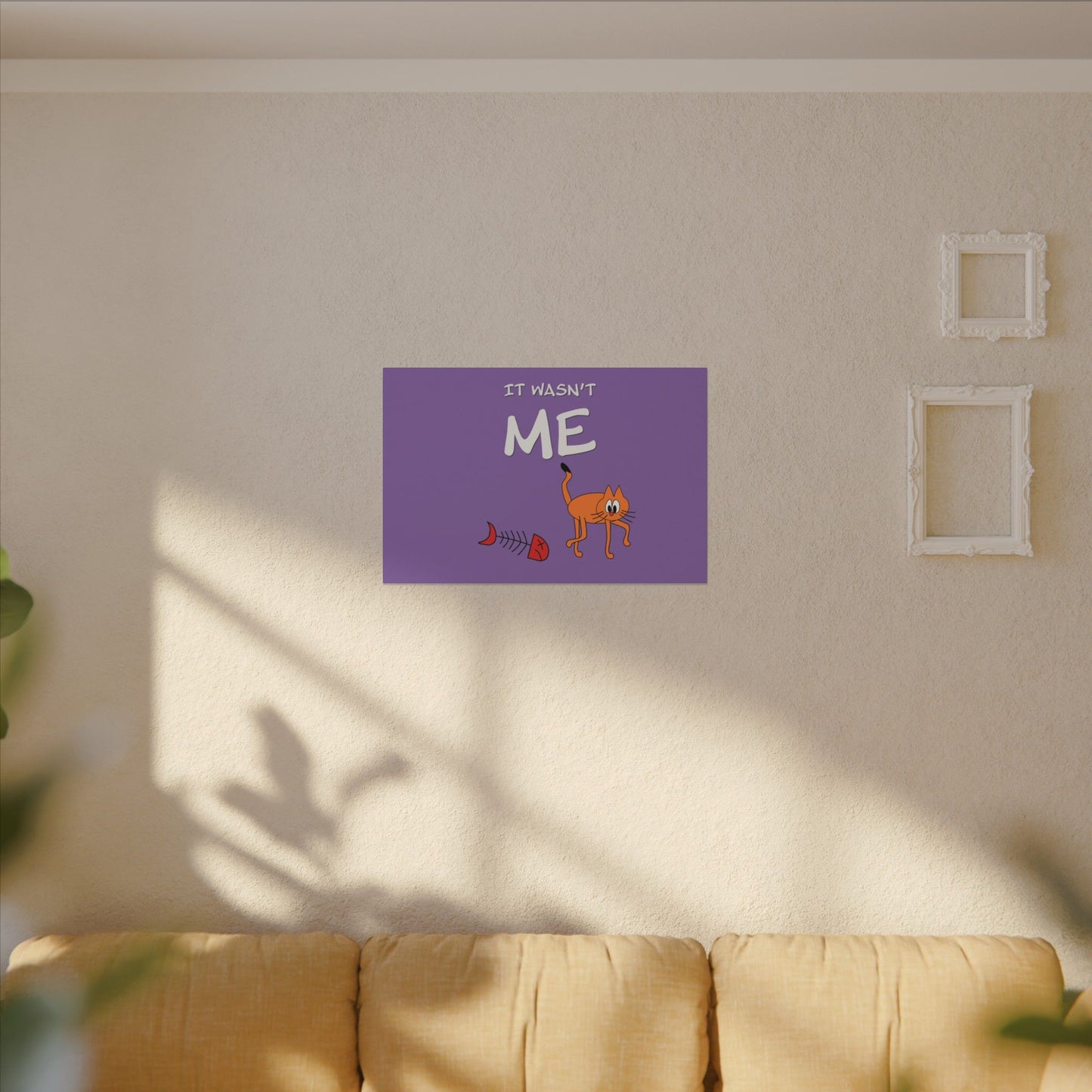 Canvas Print - Funny Cat Leo Saying 'It Wasn't Me'