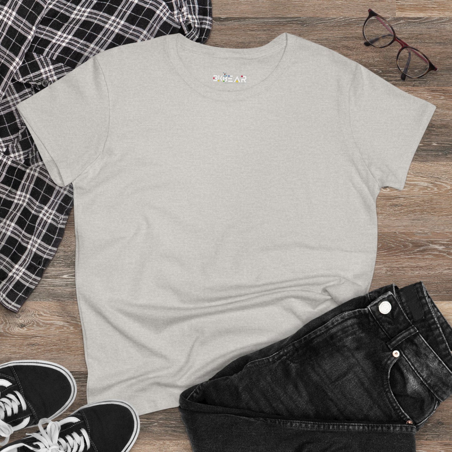 Solid Orange. Women's Midweight Cotton Tee