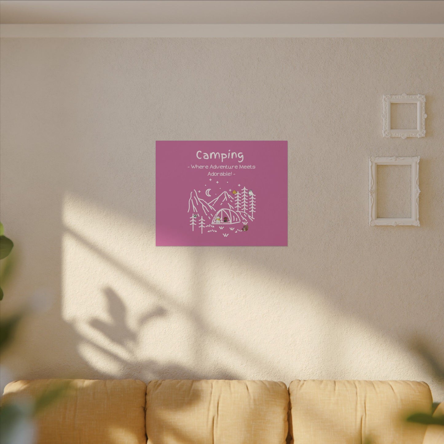 Camping. Where Adventure Meets Cuteness. Canvas Gallery Wraps