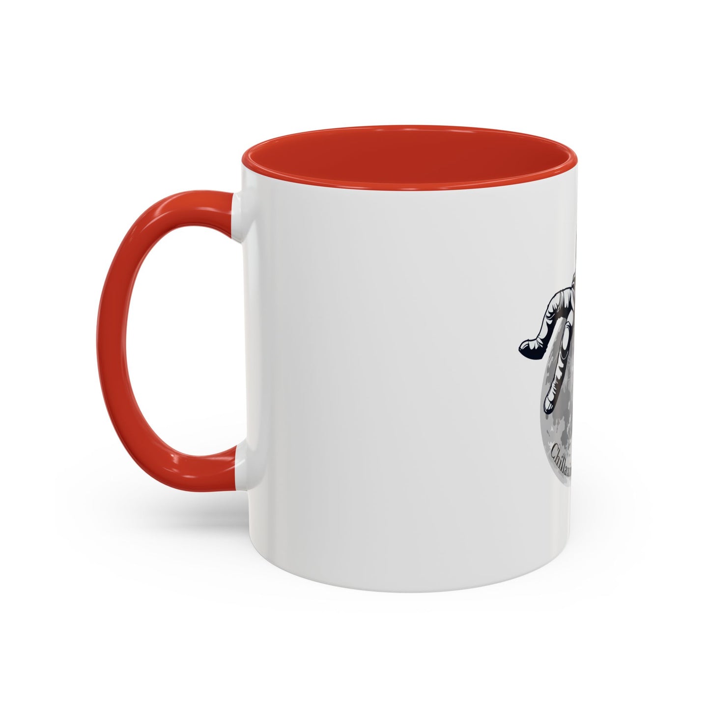 Chillaxing on The Moon. Accent Coffee Mug, 11oz