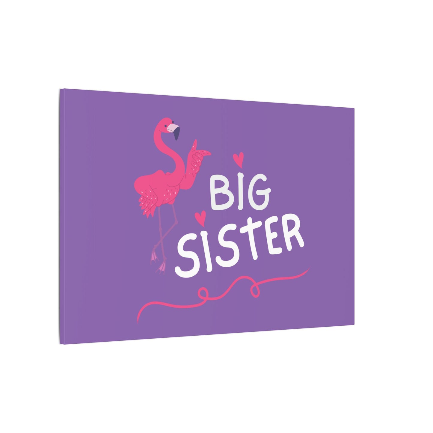 Adorable Big Sister Flamingo. Canvas Gallery Wraps