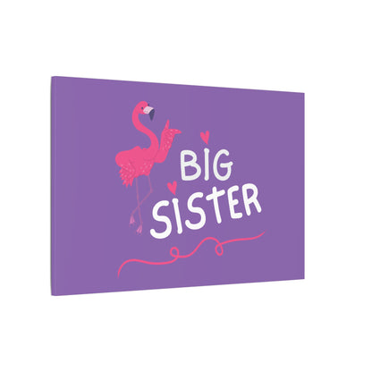 Adorable Big Sister Flamingo. Canvas Gallery Wraps