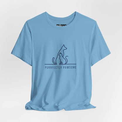 Purrfectly Pawsome. Unisex Jersey Short Sleeve Tee