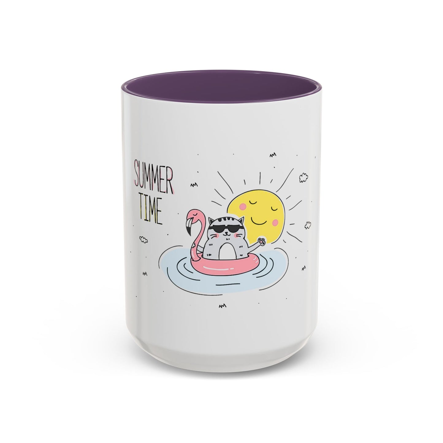 Jingles The Summertime Cat. Accent Coffee Mug, 11oz
