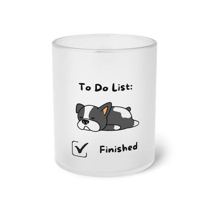 To Do List. Finished. Frosted Glass Mug