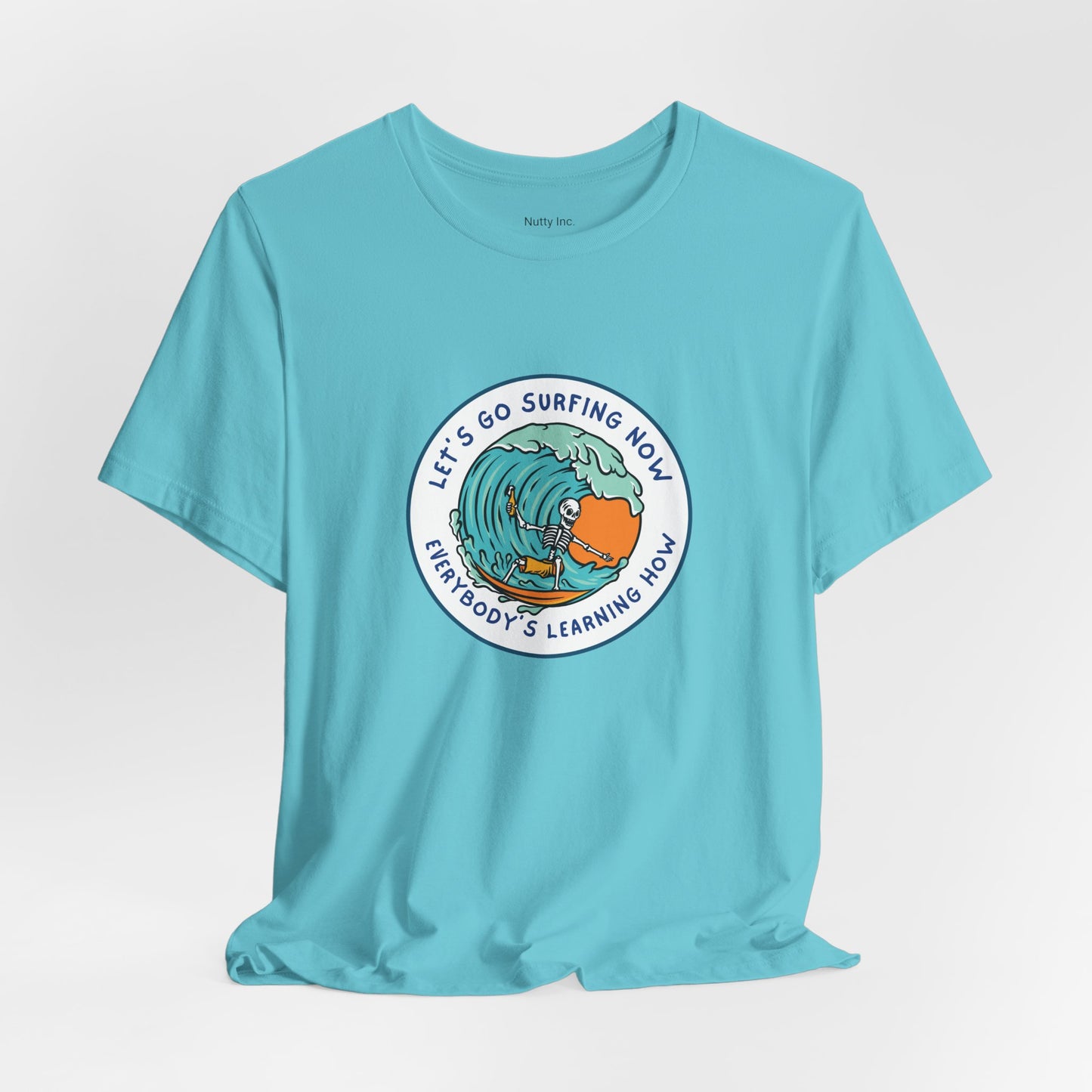 Let's Go Surfing Now. Everybody's Learning How. Unisex Jersey Short Sleeve Tee