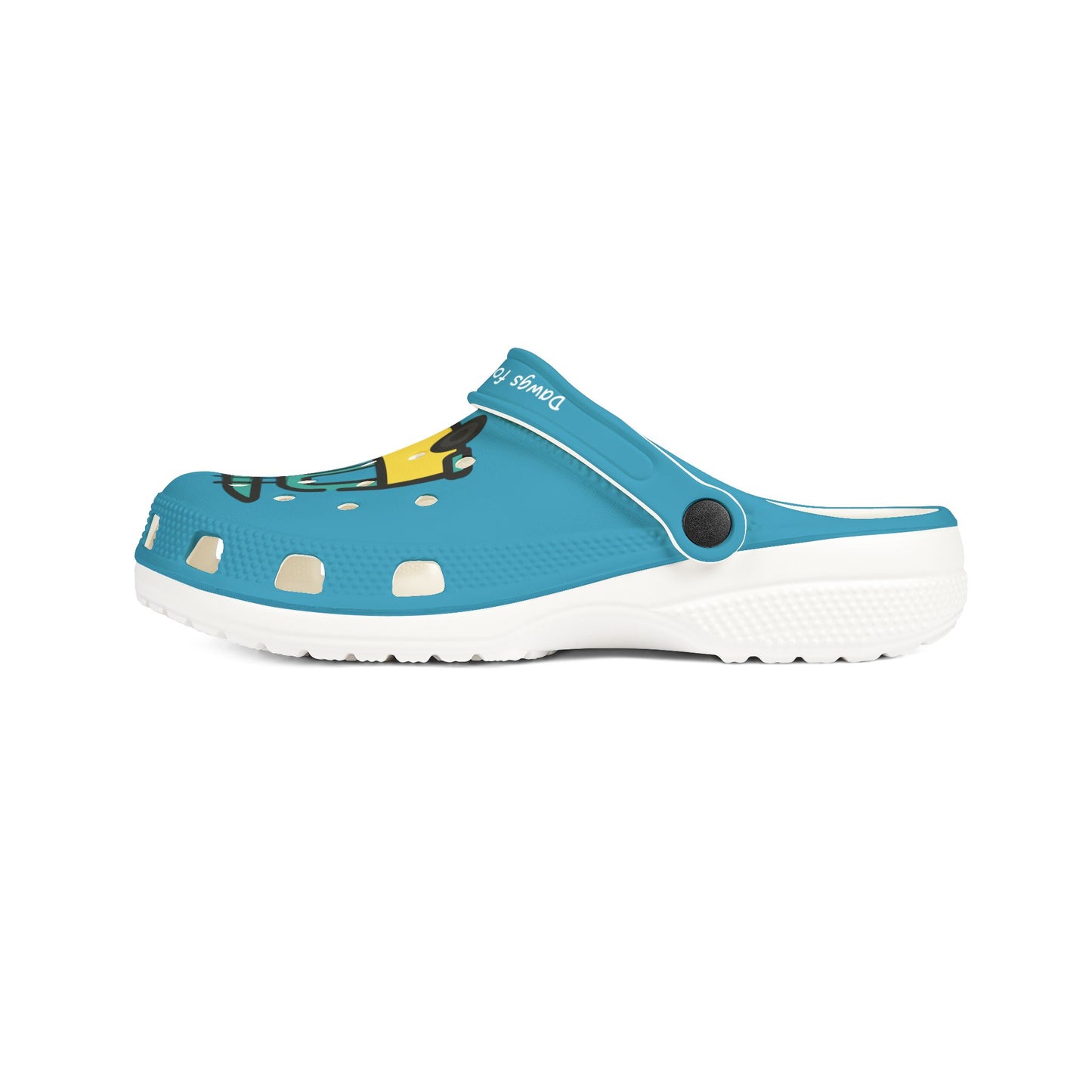 Summer Vibing Van Rubber Clogs For Men- Turquois