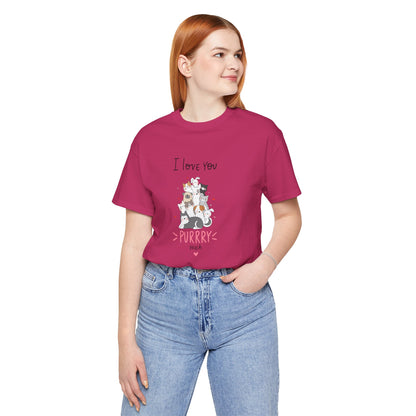 Adorable Animals that Love You Purry Much. Unisex Jersey Short Sleeve Tee