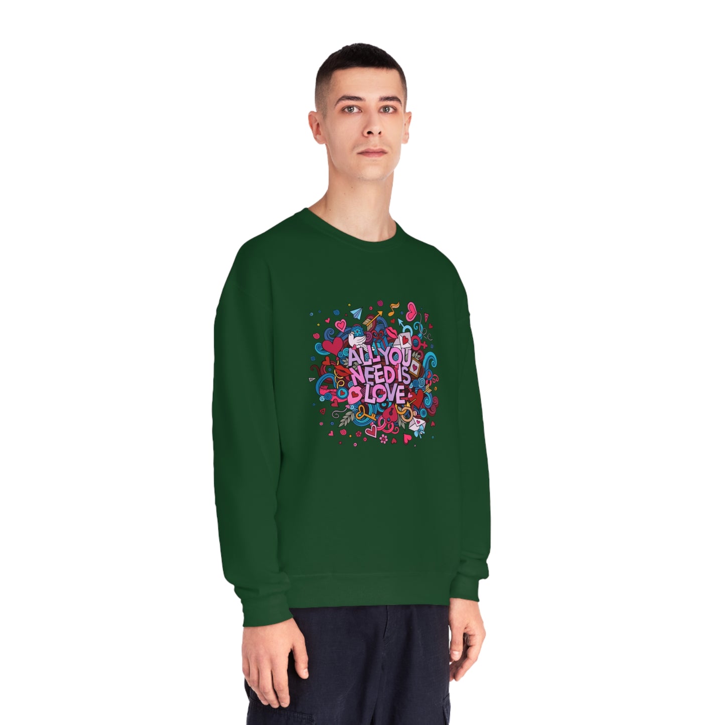 All You Need Is Love. Unisex NuBlend® Crewneck Sweatshirt
