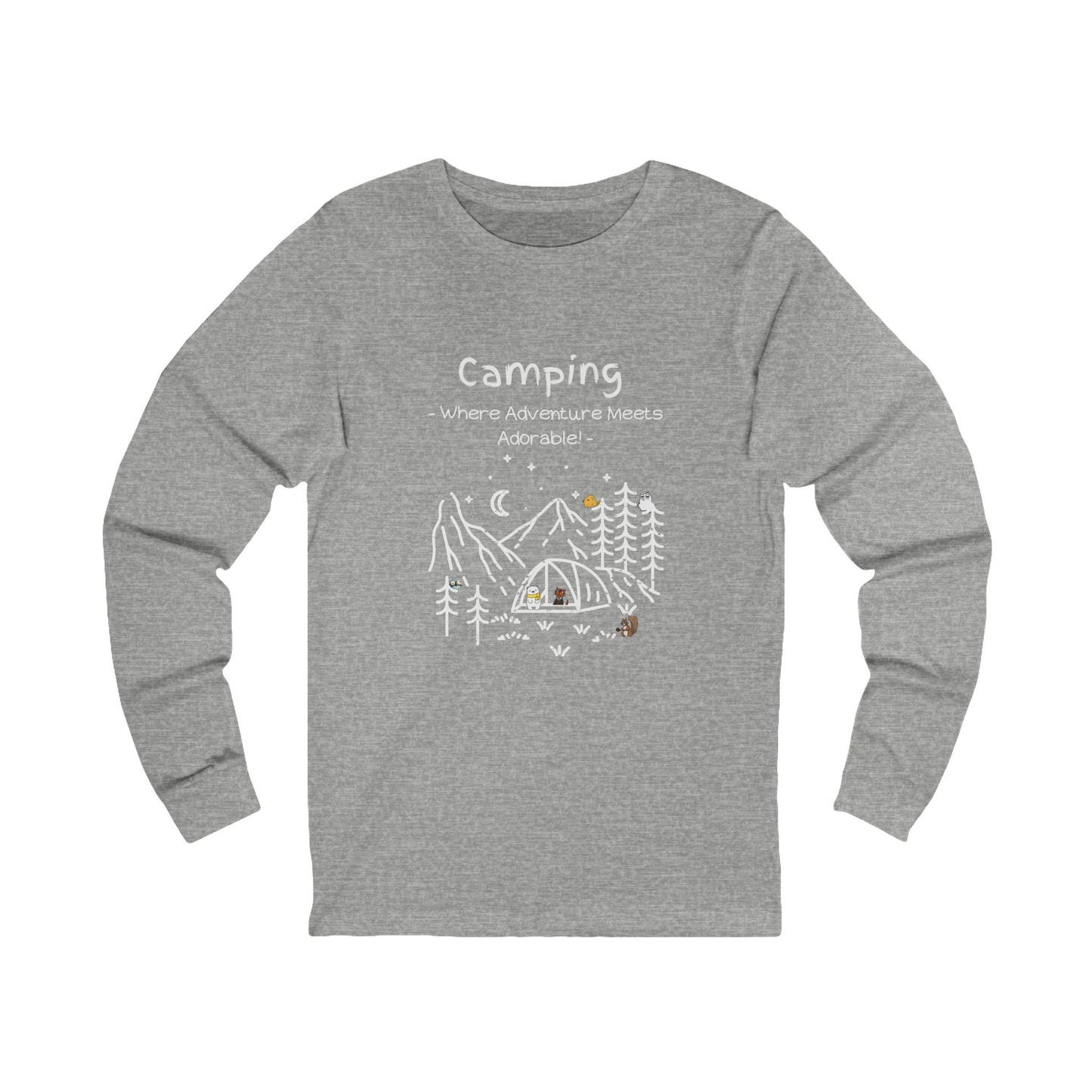 Camping. Where Adventure Meets Adorable. Unisex Jersey Long Sleeve Tee