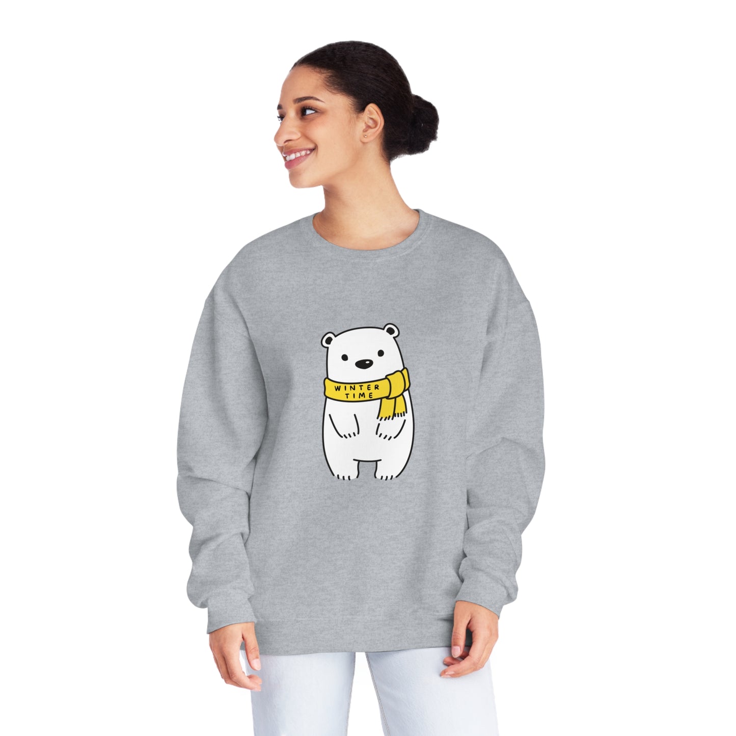 Winter Time BK Bear. Unisex NuBlend® Crewneck Sweatshirt