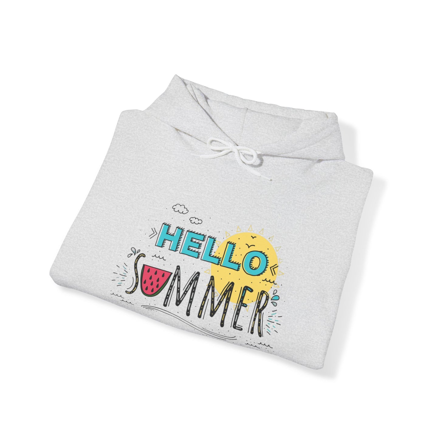 Hello Summer.  Unisex Hooded Sweatshirt.