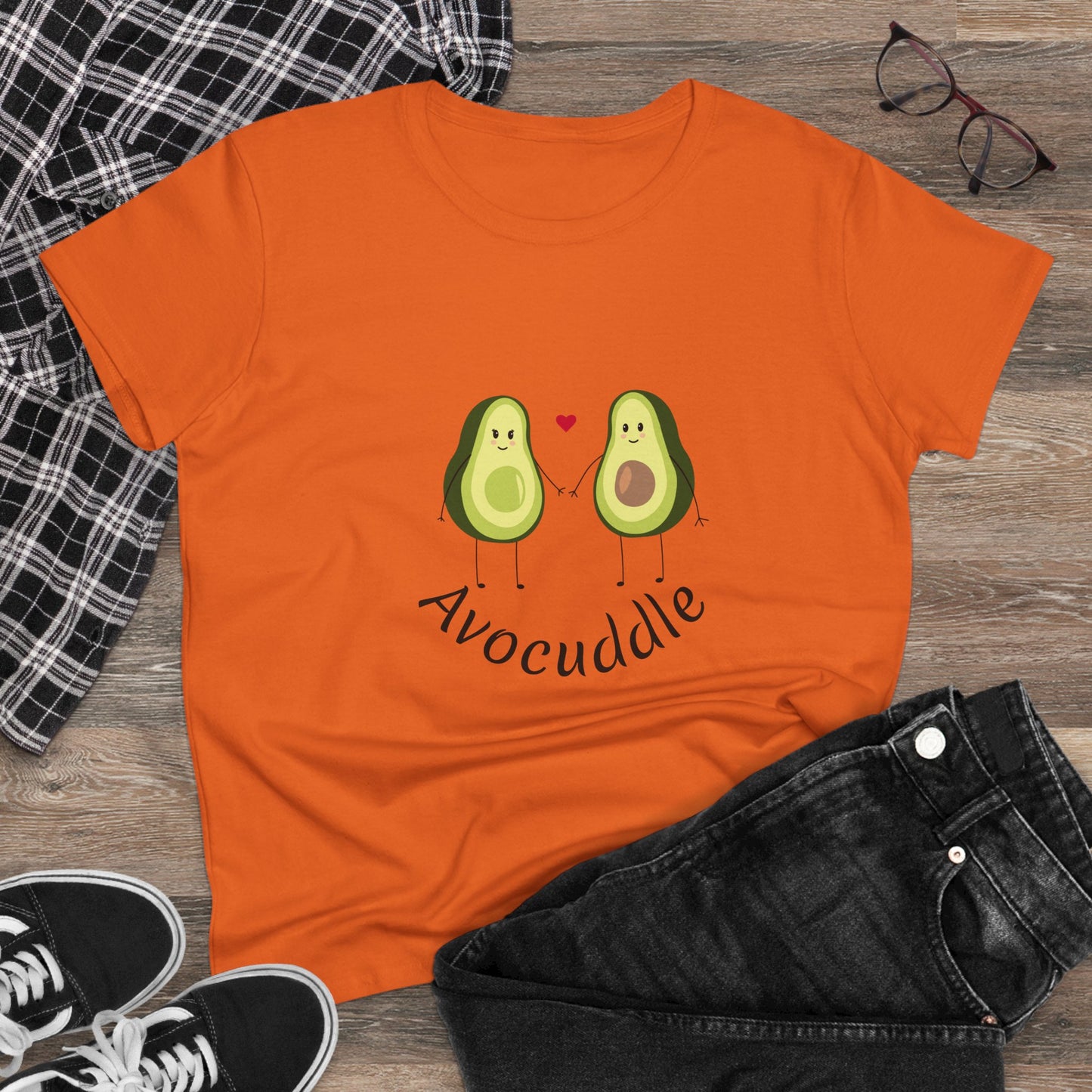 Avocuddle. Women's Midweight Cotton Tee
