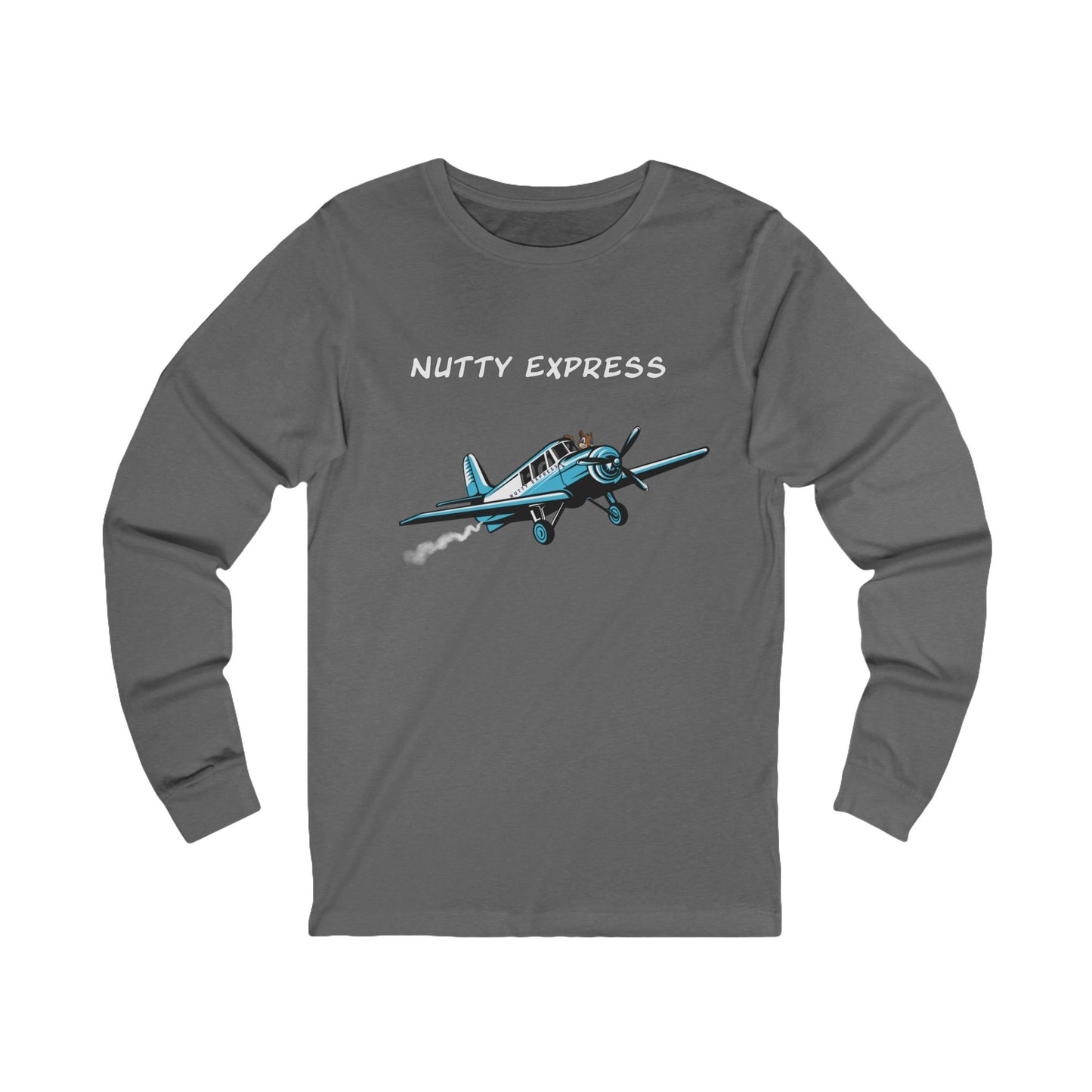 Nutty's Express Delivery. Always On-Time.  Unisex Jersey Long Sleeve Tee.