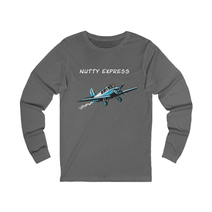 Nutty's Express Delivery. Always On-Time.  Unisex Jersey Long Sleeve Tee.
