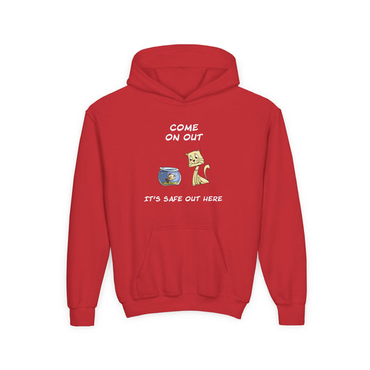 Kitty Cat Tricks Fish Hoodie – Kids’ Playful Animal Graphic Hoodie