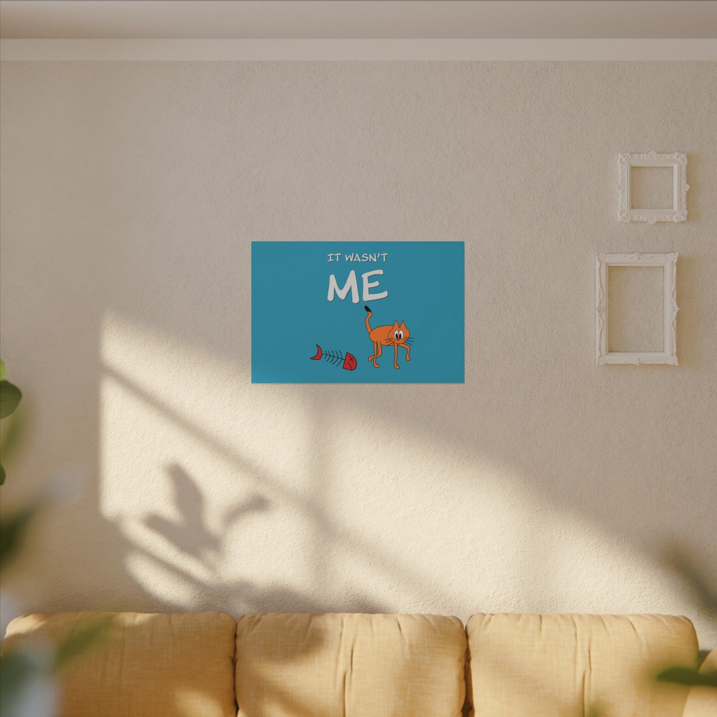 Leo The Cat Didn't Do It. Canvas Gallery Wraps