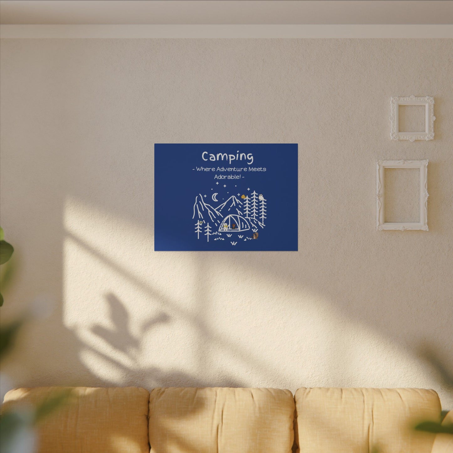 Camping. Where Adventure Meets Cuteness. Canvas Gallery Wraps