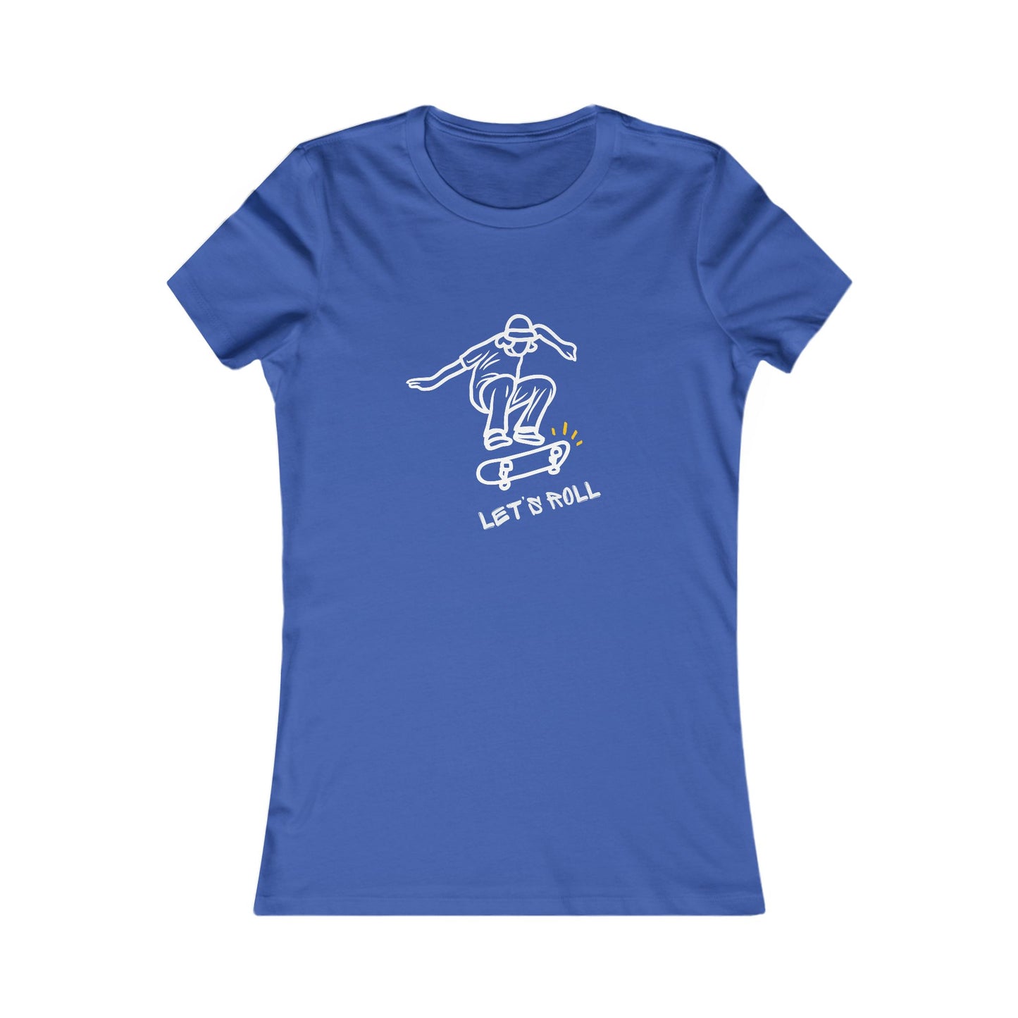 Let’s Roll Skateboarder Tee – Women’s Retro Skate Graphic T-Shirt |  Women's Favorite Tee