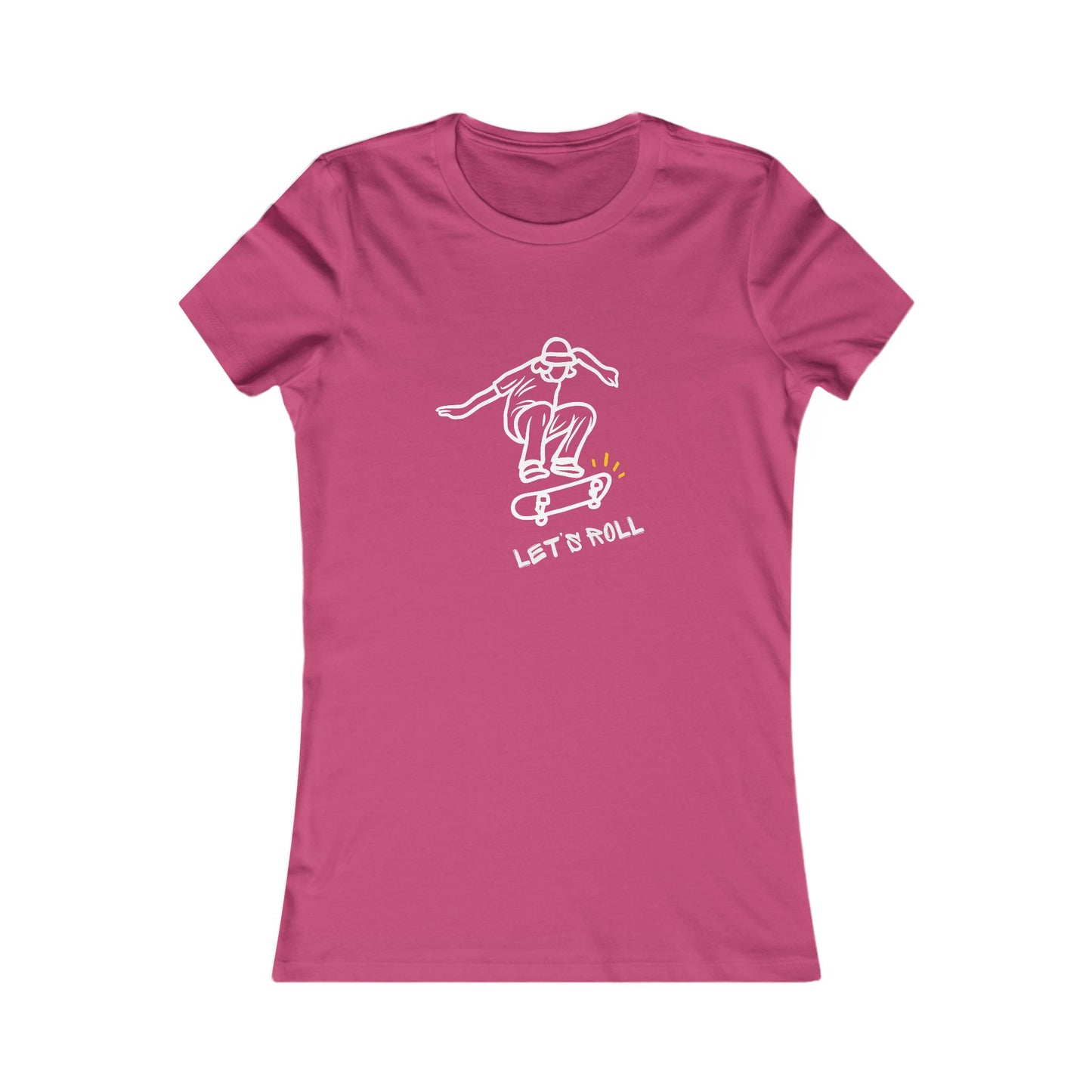 Let’s Roll Skateboarder Tee – Women’s Retro Skate Graphic T-Shirt |  Women's Favorite Tee